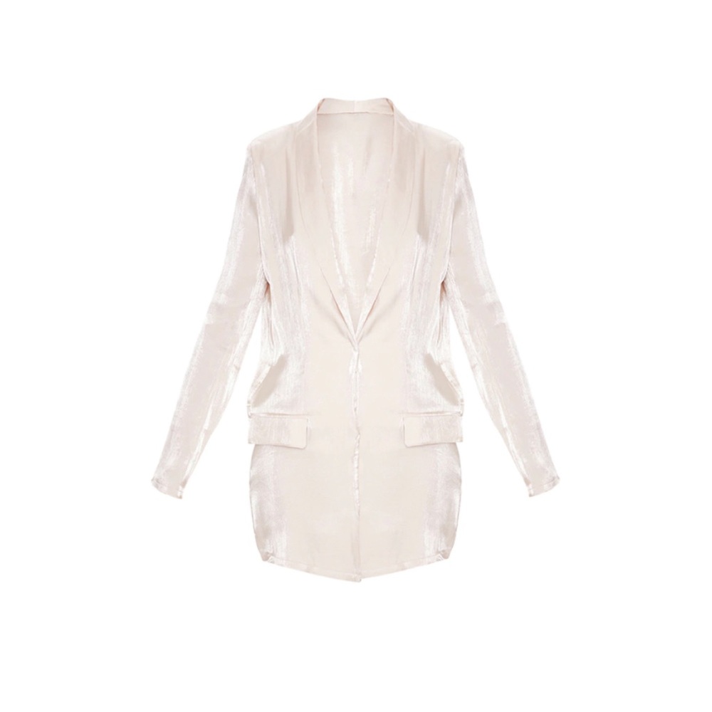 PLT Nude Iridescent Long Sleeve Blazer Dress - Picture 3 of 3